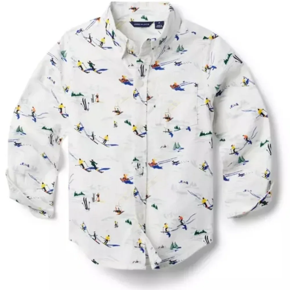 Janie and Jack Ski Brushed Twill Shirt 2T - Picture 1 of 5